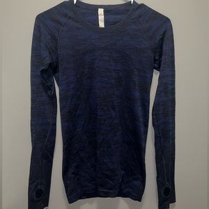 Blue and Black Heather Lululemon Swiftly Tech